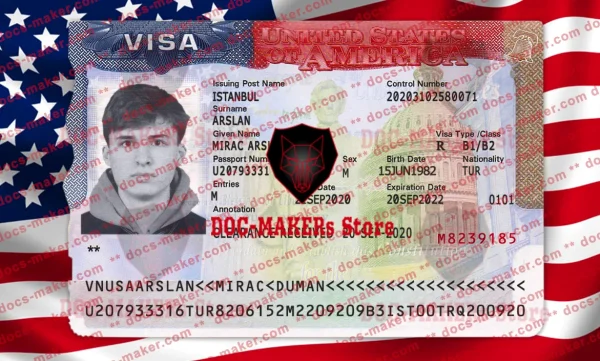 USA Visa Sticker + Photo Look – PSD Template